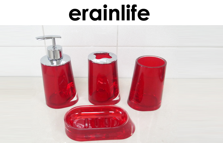 Red Acrylic Chromed Set