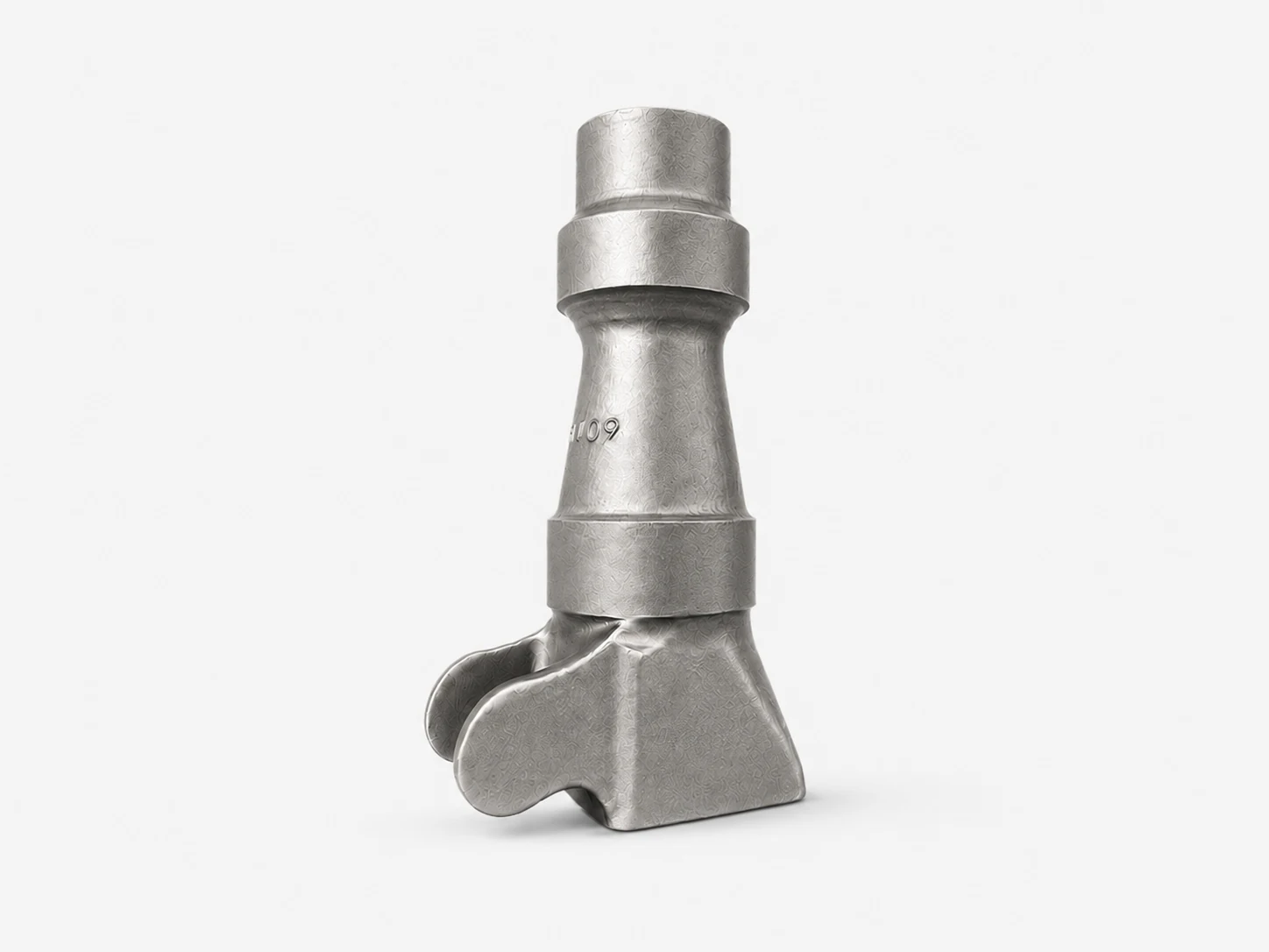 Forged steel shaft with stepped diameters after rough machining