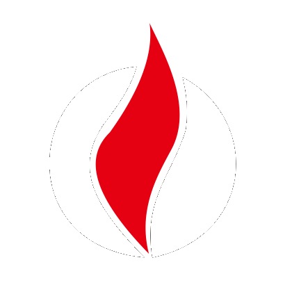 Eurona flame logo mark in white