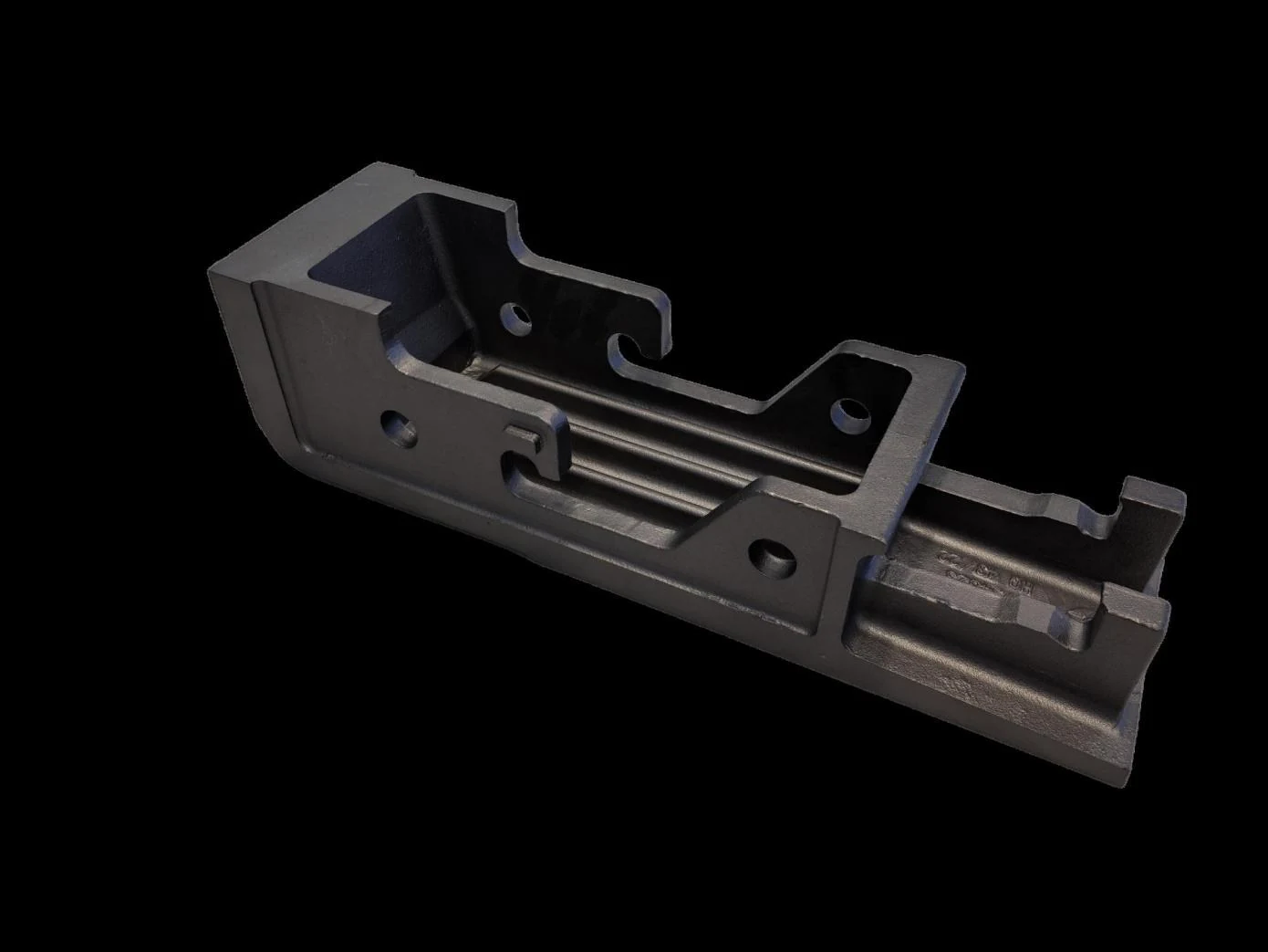 Heat resistant grate bar castings with ribbed top surface