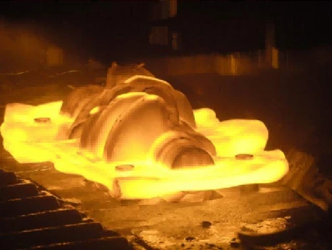Hot forging process producing a steel component