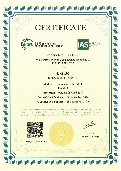 Quality and inspection certificates issued with delivered parts