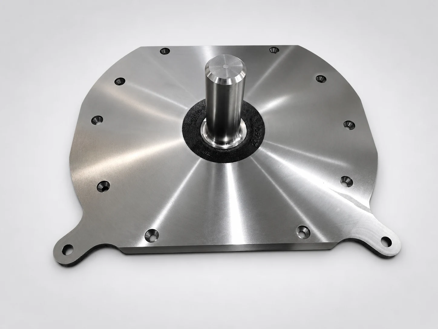 Machined cast iron disc base with central boss