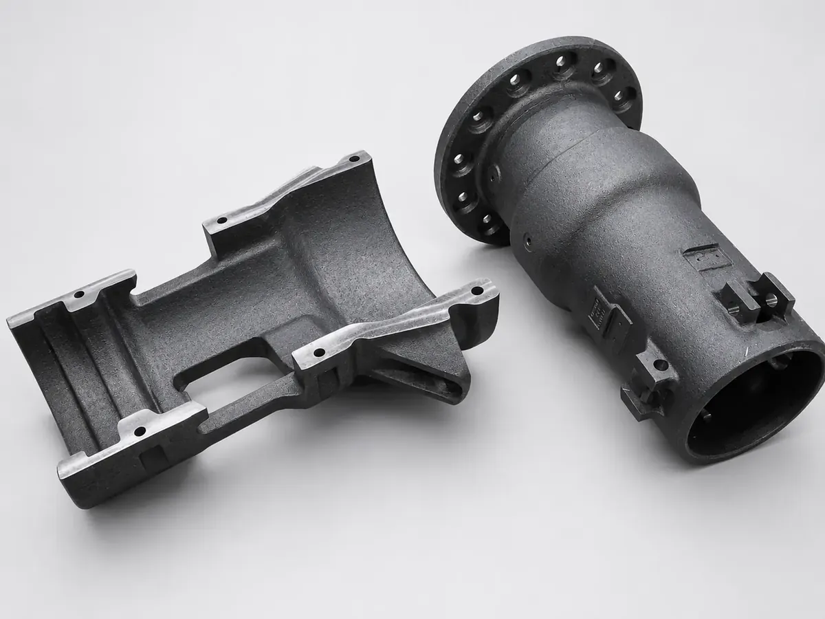 Cast iron cylinder and structural shell components