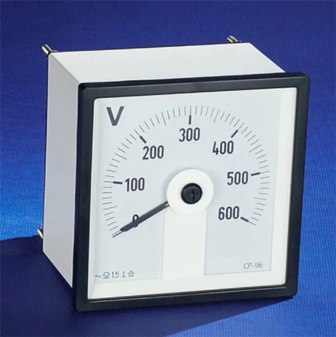 AC Moving Iron Voltage Meter Long Scale - Analogue Panel Meters