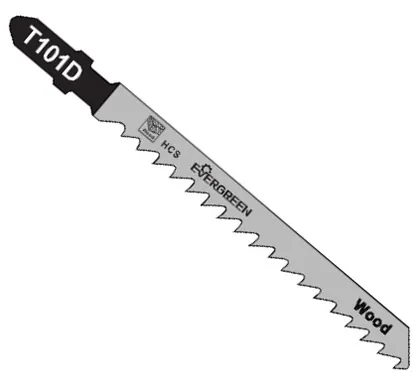 Woodworking jigsaw blade T101D