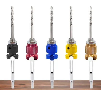 Step drill bits in a full colour coded size range