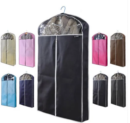 Suit travel bag shown in multiple colours with clear window panel