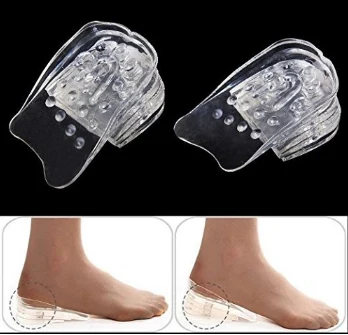 Height increase insoles shown with a foot for scale