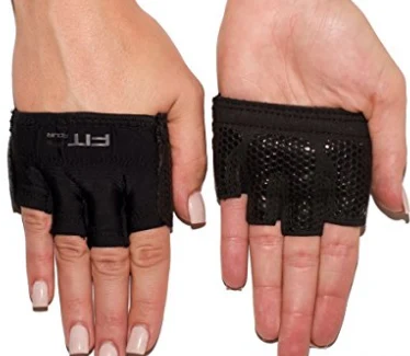 Close view of the padded palm on the weightlifting glove