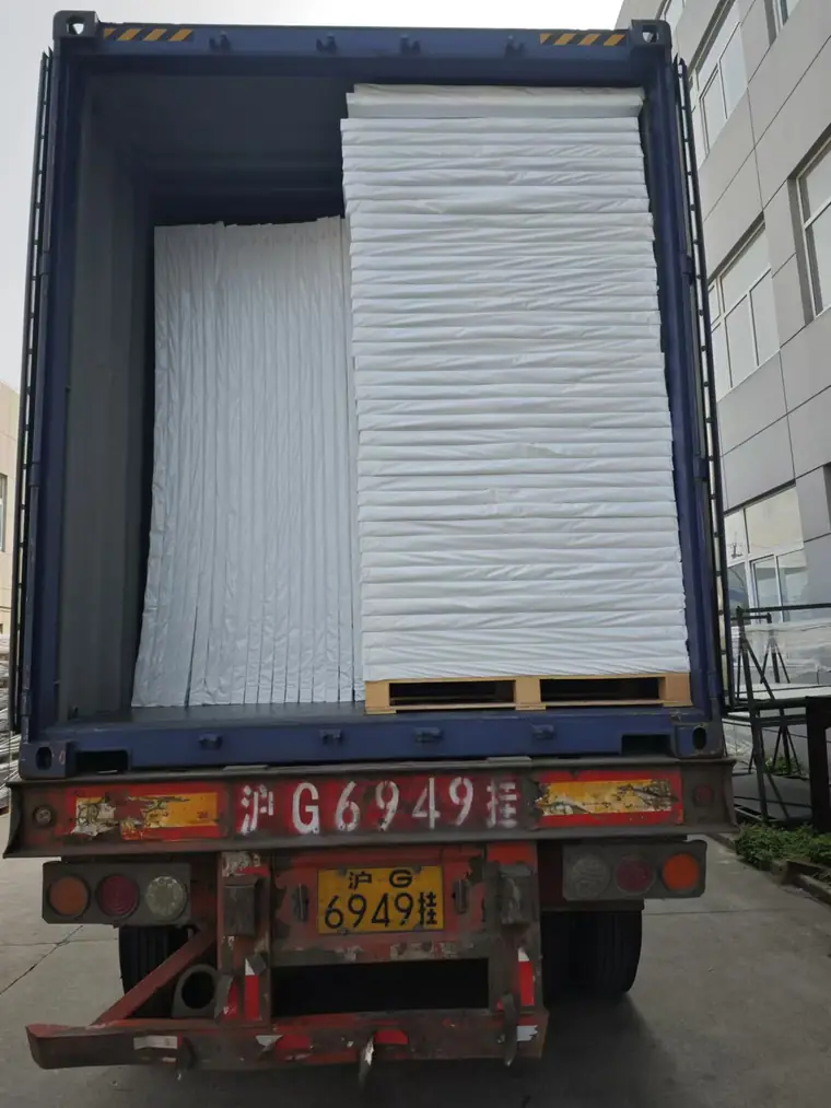 Loaded container ready to leave for the port.