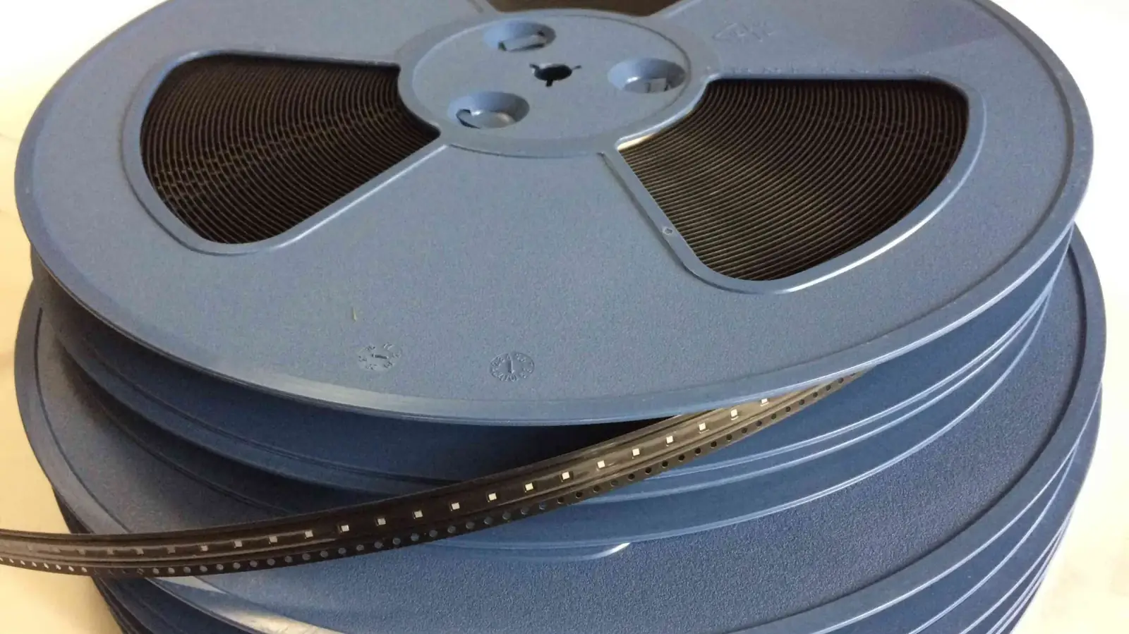 Reels of taped thermoelectric pellets on the EVERREDtronics production floor