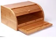 Graduated bamboo cutting board set in a matching upright bamboo stand