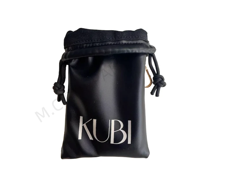 LP 2308 PU Leather Pouch with Gold Hook shown open