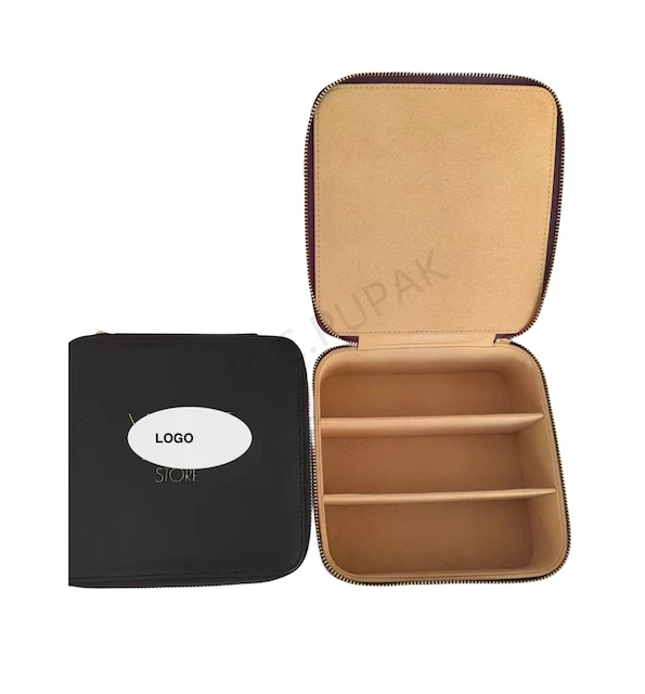 TR 23103 Three-Slot Eyewear Travel Case shown open