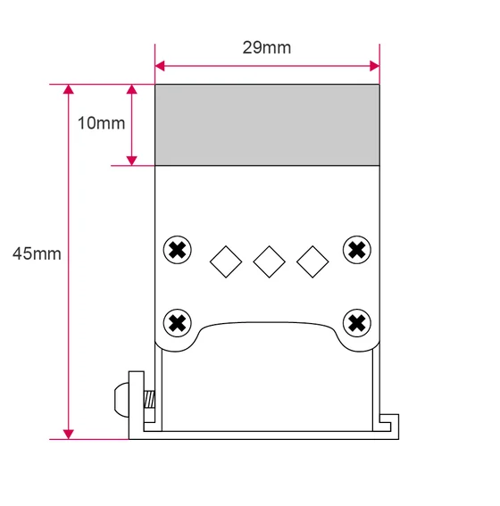 LED RGB Linear Light LL3618 dimension drawing, connection diagram or application photo