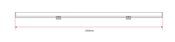 LED Light Bar With Wide Diffuser Area dimension drawing, connection diagram or application photo