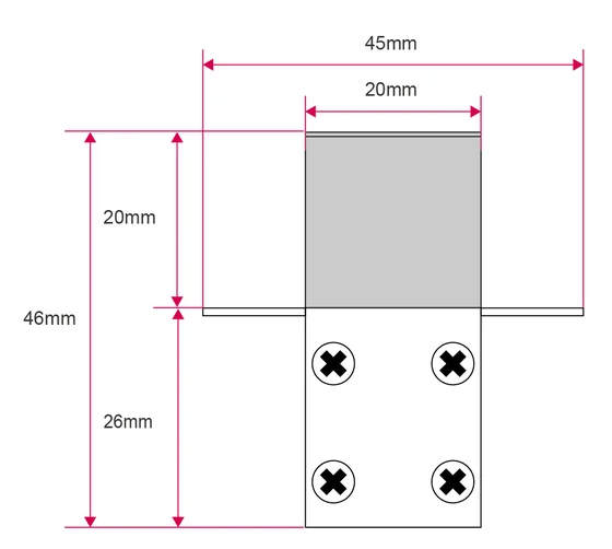 Outdoor Light Bar With Acrylic Diffuser dimension drawing, connection diagram or application photo