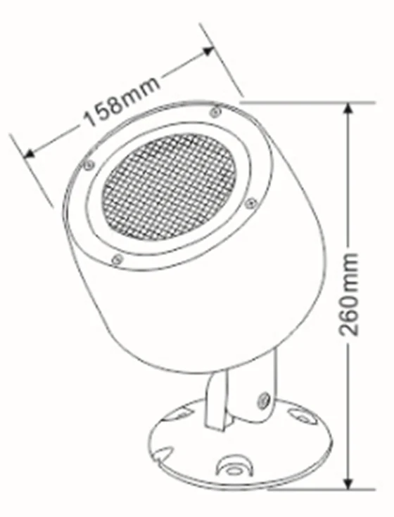 12W 30W 36W LED Flood Lights dimension drawing, connection diagram or application photo