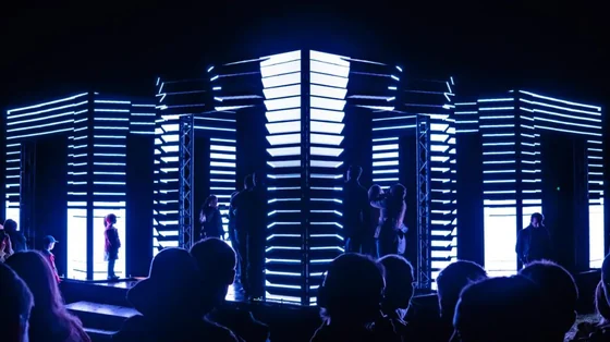 A 700,000 LED Matrix Building Digital Light Show illustration