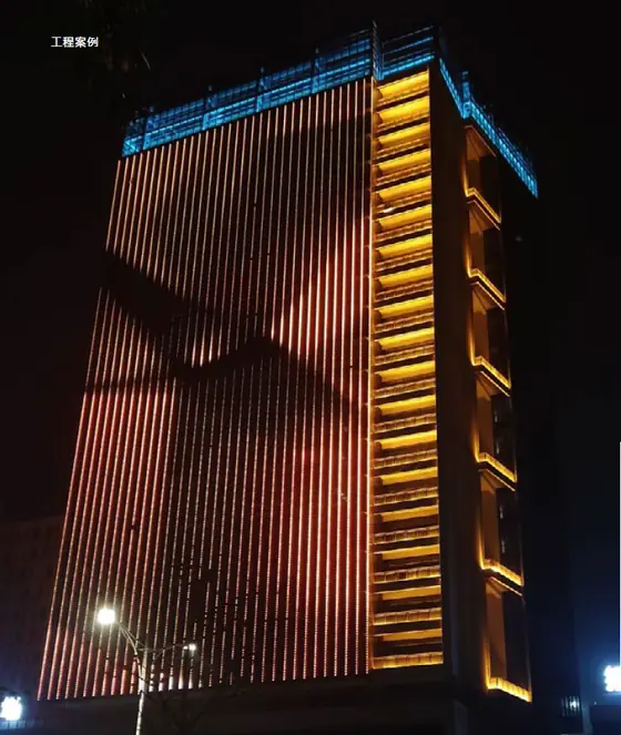 V020 LED DMX Pixel Light dimension drawing, connection diagram or application photo