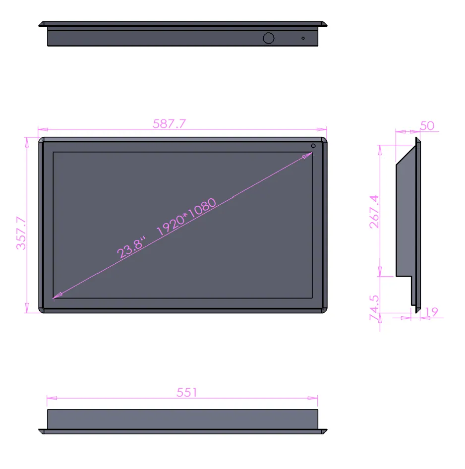 24″ IP65 Waterproof Monitor