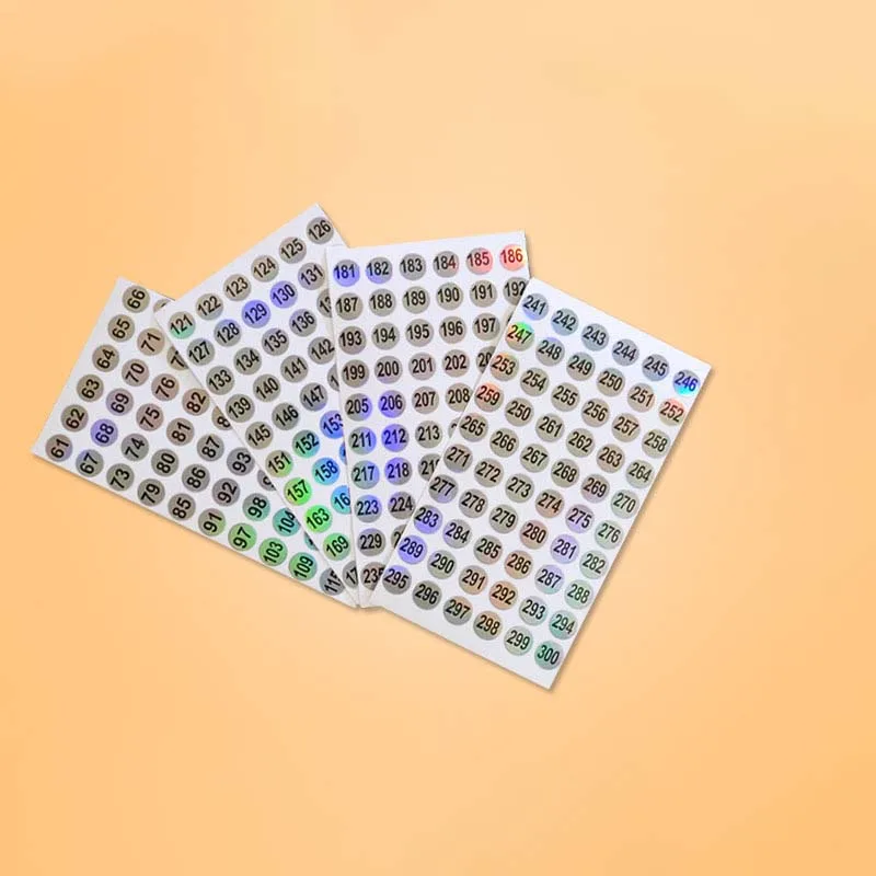 1-300 Serial Number Label Plain Laser Round 10mm Waterproof supplied by BY Boyuan
