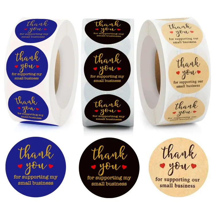 1.5-inch Thank You Seal Sticker Store Order Gift Label supplied by BY Boyuan
