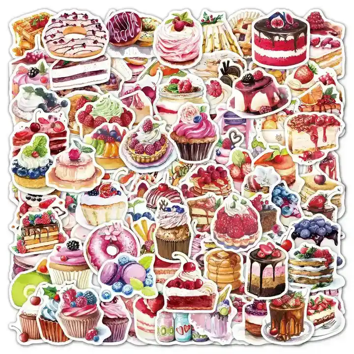 200 Food Stickers Cute Ice Cream Eaters Doodle Computer supplied by BY Boyuan