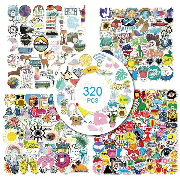 320 Small Fresh Graffiti Luggage Stickers Personality Cartoon Skateboard supplied by BY Boyuan