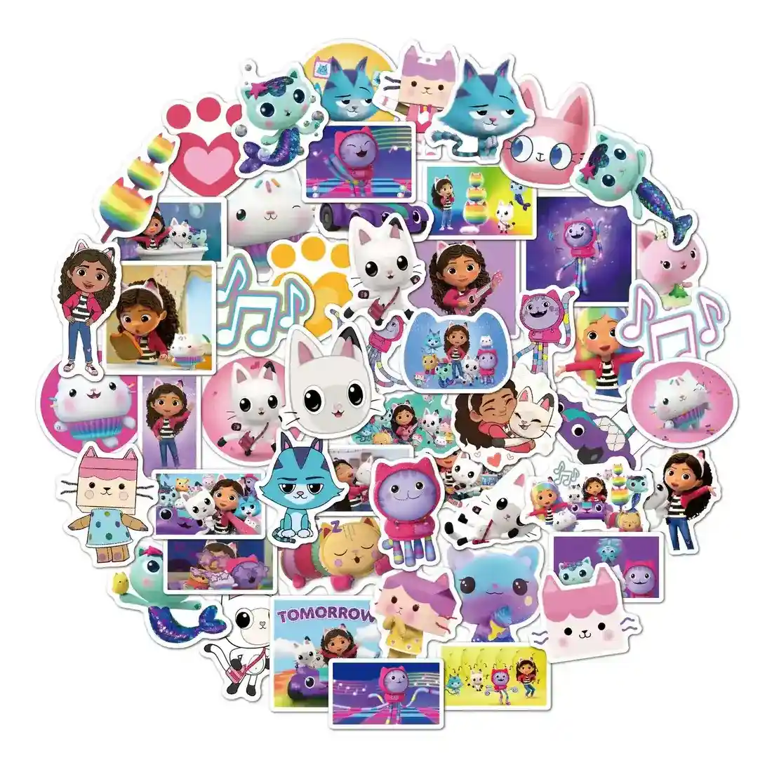 54 Gaby's Dollhouse Stickers Waterproof Doodle Notebook Scooter Cup supplied by BY Boyuan