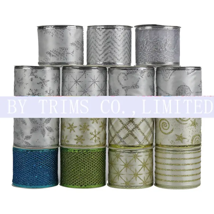 63mm Kaoke Wire Sideband Christmas Bow Ribbon Clothing Accessories supplied by BY Boyuan