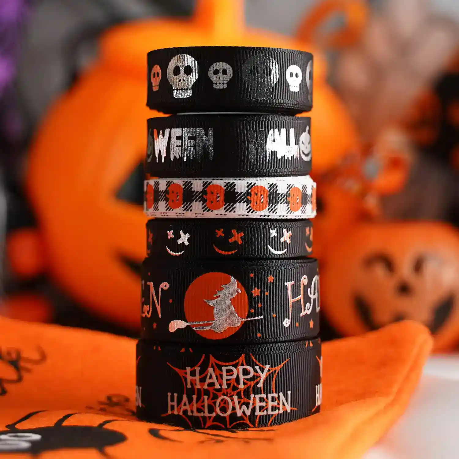 Halloween Ribbon Small Roll Combination Decorative Holiday Gift Box supplied by BY Boyuan