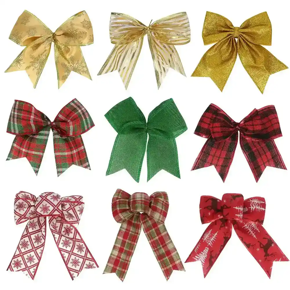 Christmas Bow Scene Decoration Ribbon Gift Flower Box Accessories supplied by BY Boyuan