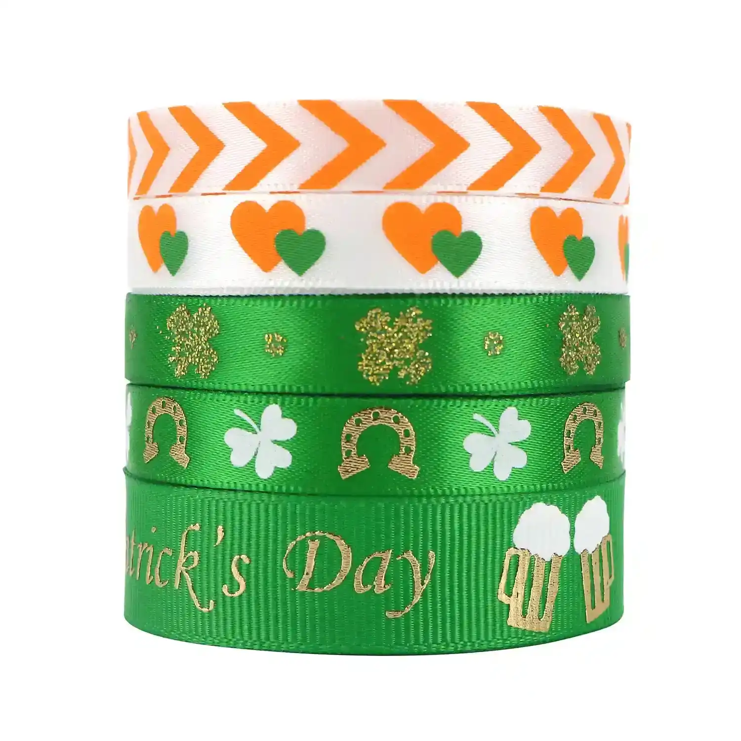 St. Patrick's Day Ribbon Combination Set Decorative Ornaments Irish supplied by BY Boyuan