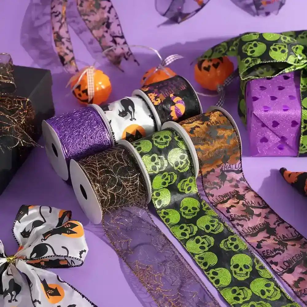 Halloween Ribbon Combination Set Gift Wrapping Coke with Wire supplied by BY Boyuan