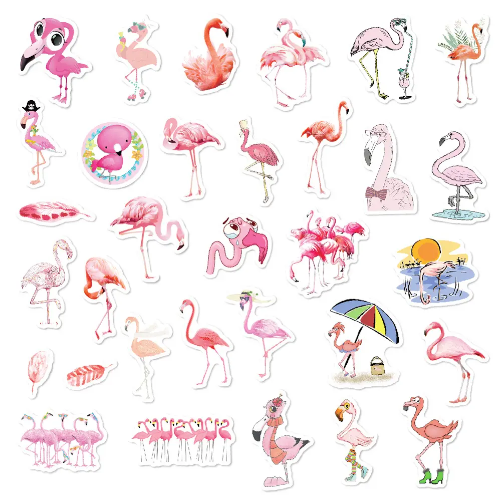 And Paper Hand Account Stickers Ins-style Korean Unicorn Flamingo supplied by BY Boyuan