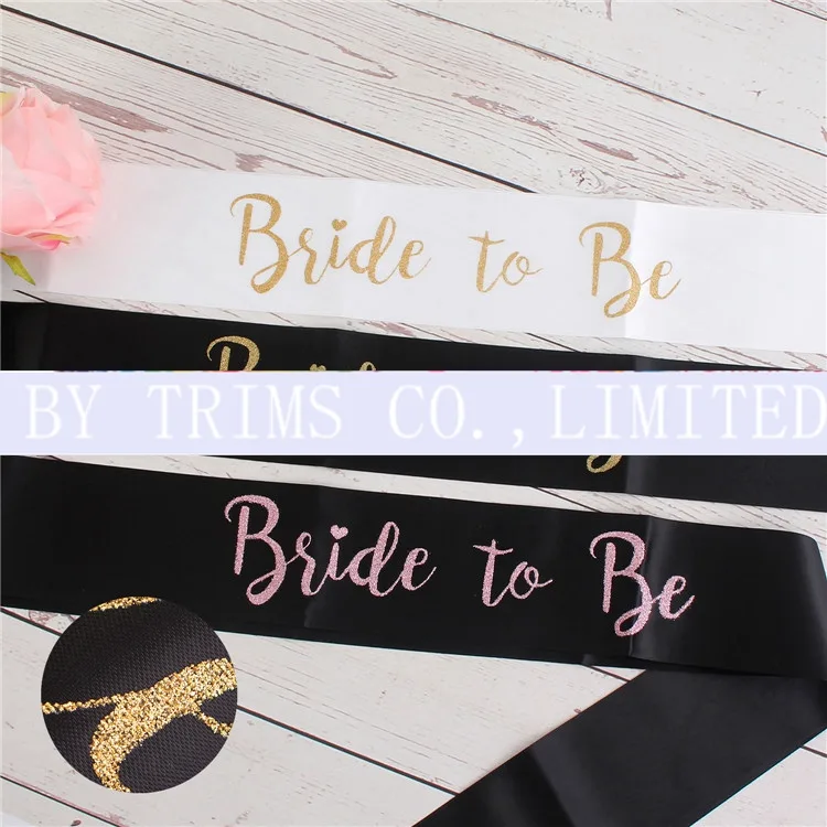 Bridal Etiquette Belt Bride to Be Bachelor Party Bridesmaids Polyester Ribbon 2 supplied by BY Boyuan