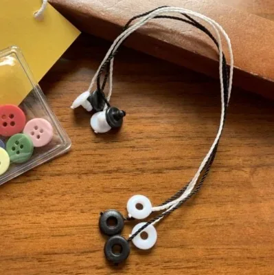 Button-shaped Clothing Tag 1000pcs/bag Lanyard Recyclable Hat /shoes Hanging supplied by BY Boyuan