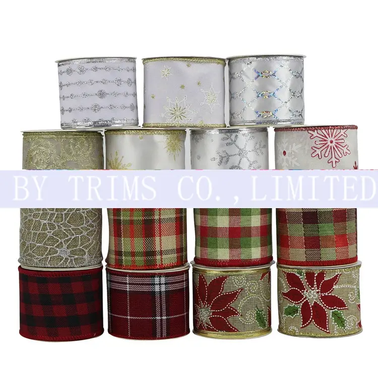 Christmas Ribbon Crease Edge Holiday Decoration Cake Box Gift supplied by BY Boyuan
