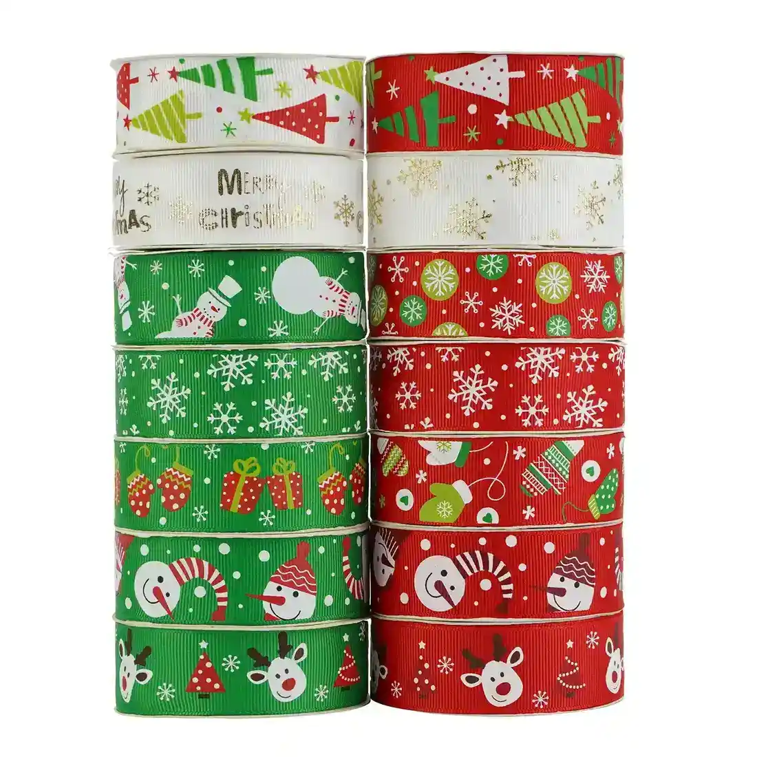 Christmas Ribbon Festive Scene Decoration Gift Box Packaging Tree Polyester Ribbon 2 supplied by BY Boyuan