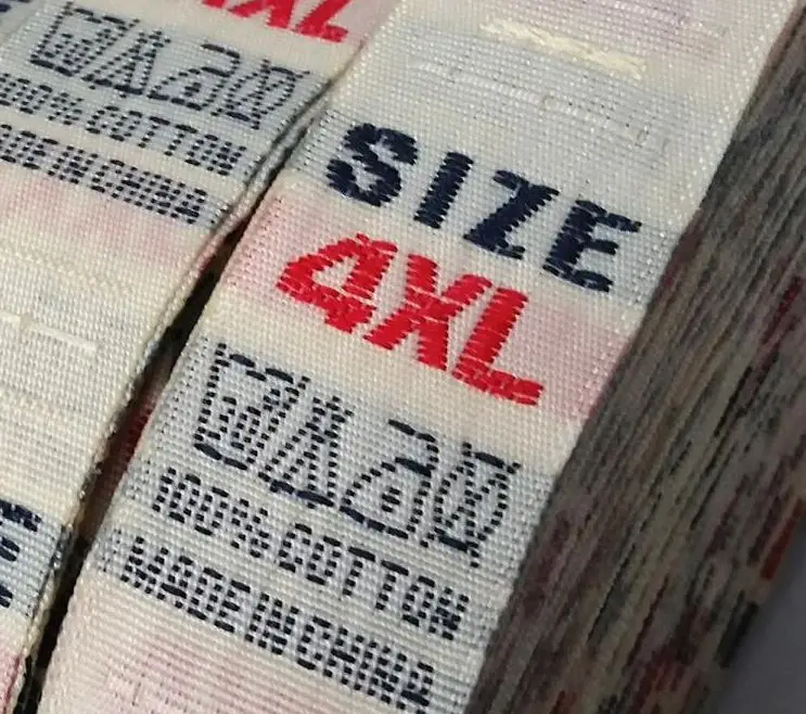 Clothing Collar Label Denim Code Number Size Jeans Cloth supplied by BY Boyuan