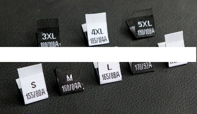 Clothing Size Code Number Cloth Label Collar Woven High supplied by BY Boyuan