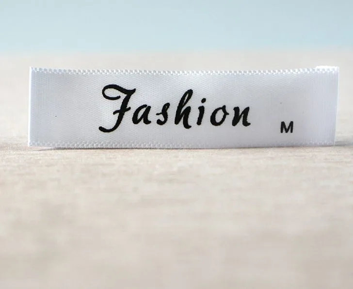 Satin General Collar Label Clothing Cloth Woven Side Trademark supplied by BY Boyuan