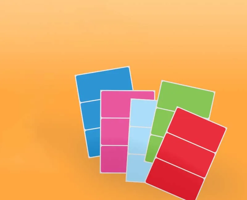 Color Rectangular Self-adhesive Label Classification Mark Coated Paper Handwritten supplied by BY Boyuan