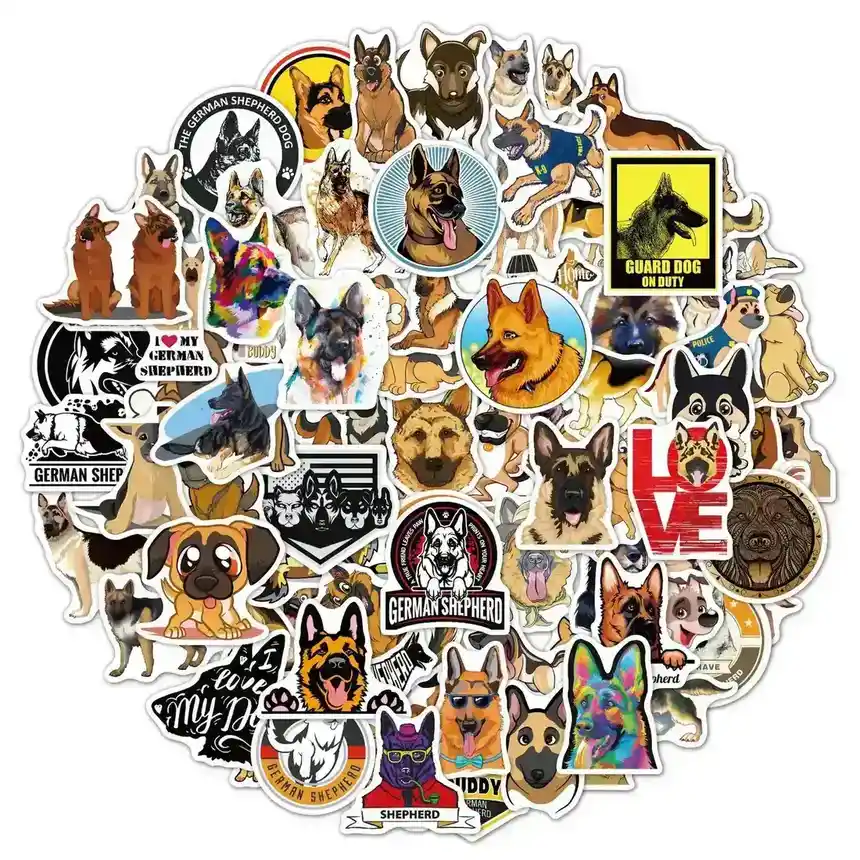 300 Shepherd Dog Stickers German Animals Children Graffiti Waterproof supplied by BY Boyuan