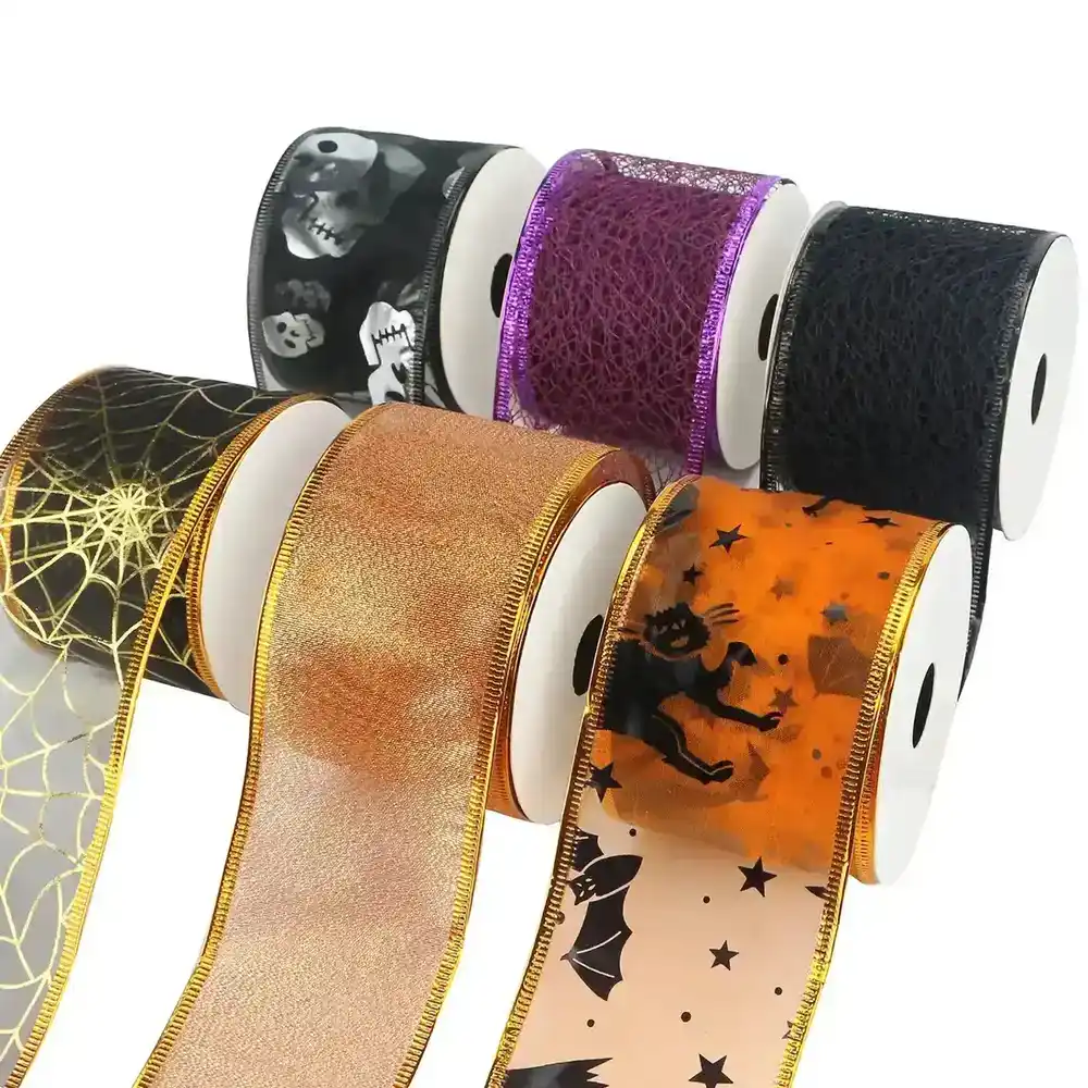 Halloween Ribbon Gift Packing Christmas Set Accessories Kaoke Wire supplied by BY Boyuan