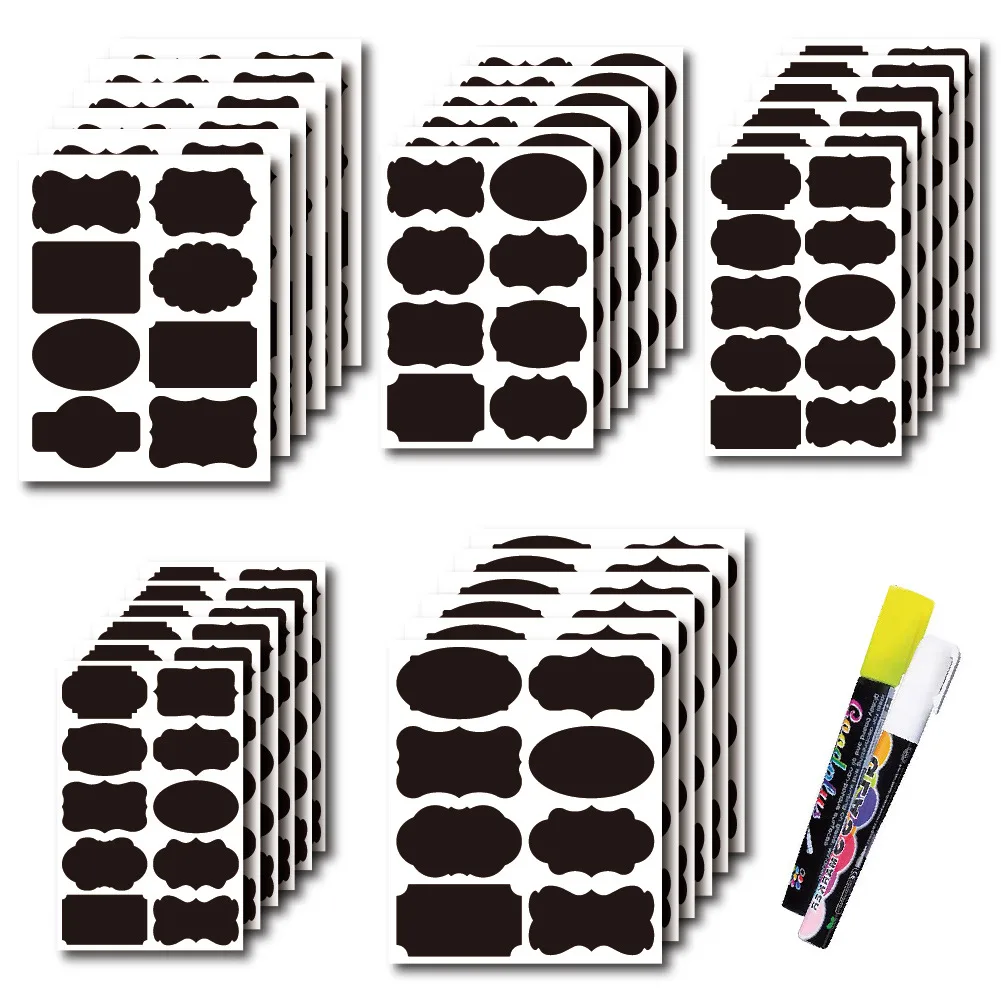 Blackboard Sticker Adhesive Waterproof Large Bottle Seasoning Label Can Self Adhesive Stickers and Labels 2 supplied by BY Boyuan