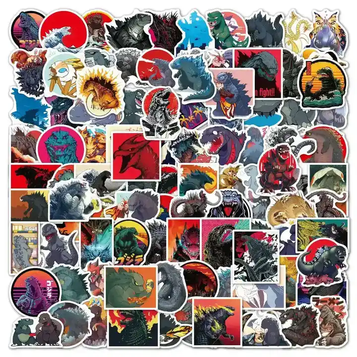 Godzilla Stickers 100 Cartoon Graffiti Suitcase Cup Computer Waterproof supplied by BY Boyuan