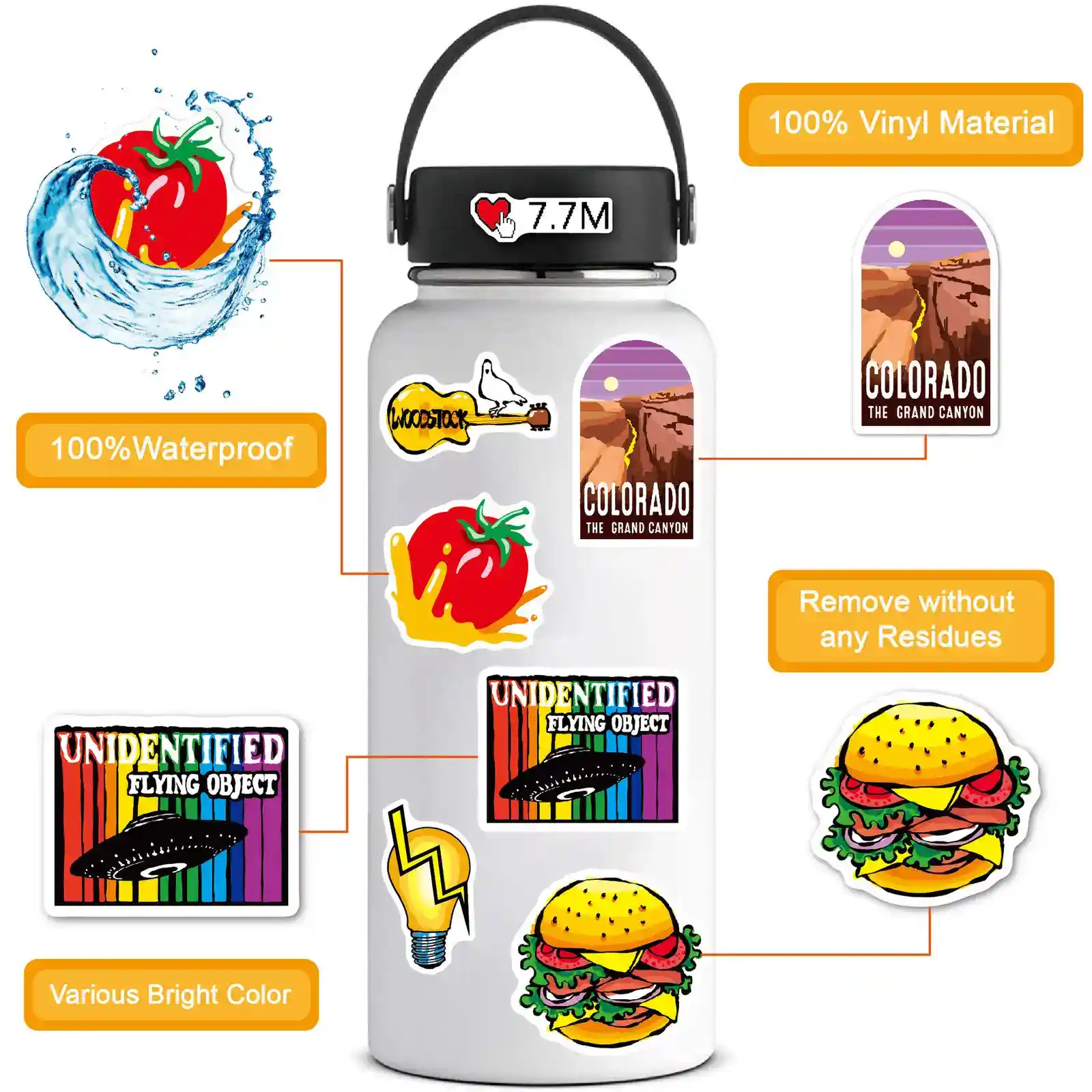 Graffiti Stickers 200 Color Vsco N Waterproof Skateboard Luggage supplied by BY Boyuan